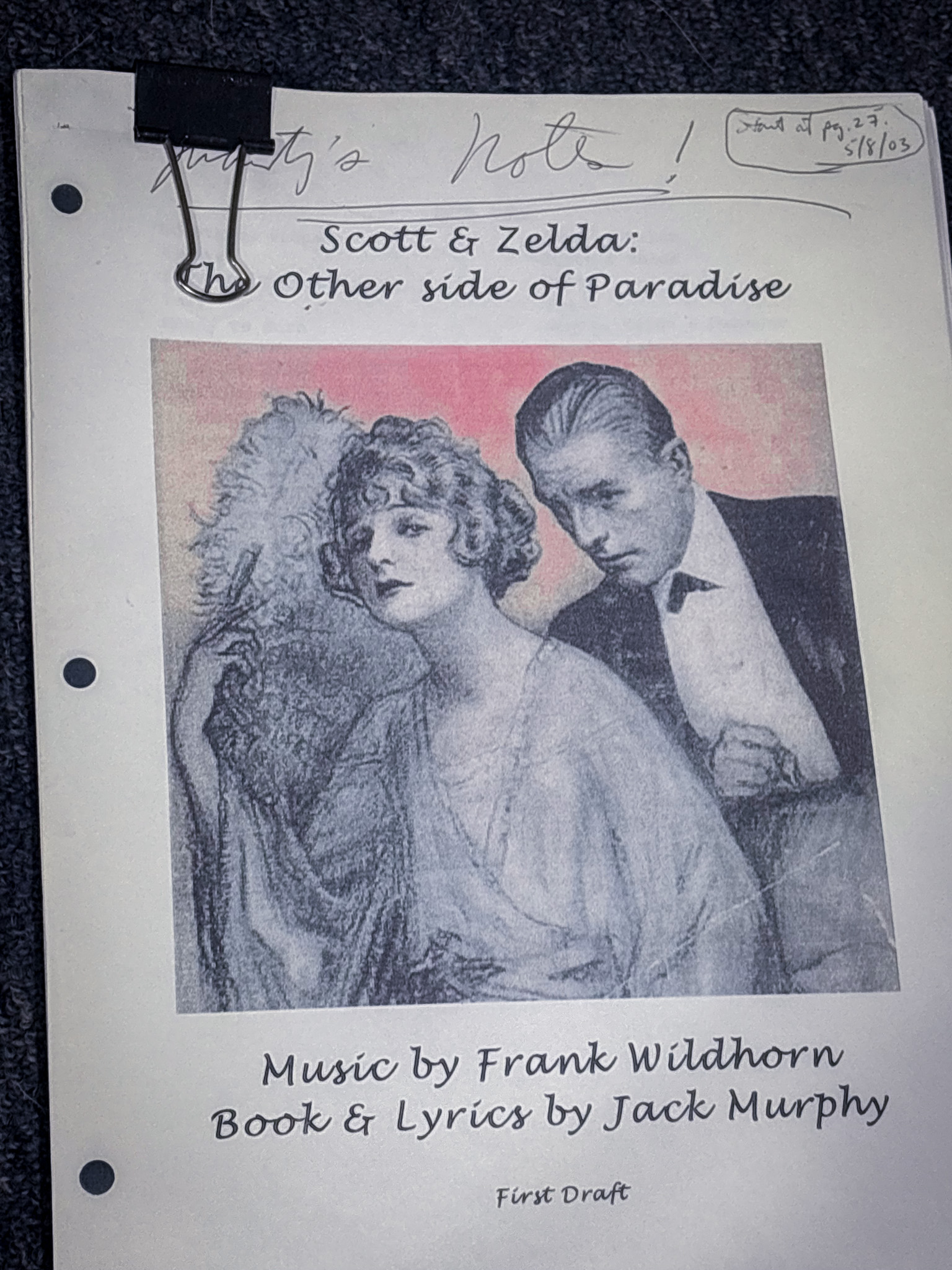 Scott & Zelda: The Other Side of Paradise screenplay